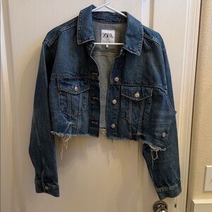 Zara cropped denim jacket